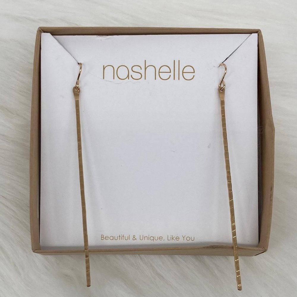 NASHELLE - OS - NWOT Golden Textured Bars Earrings